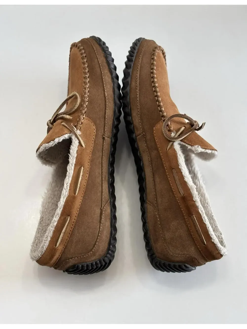 Sorel Maddox Moc Slipper Men's Brown Suede Faux Fur Lined Comfort Shoes Size 9.5